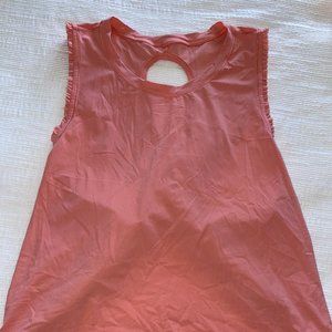 Lululemon Peach Cropped Cross Over Back Top Size 6